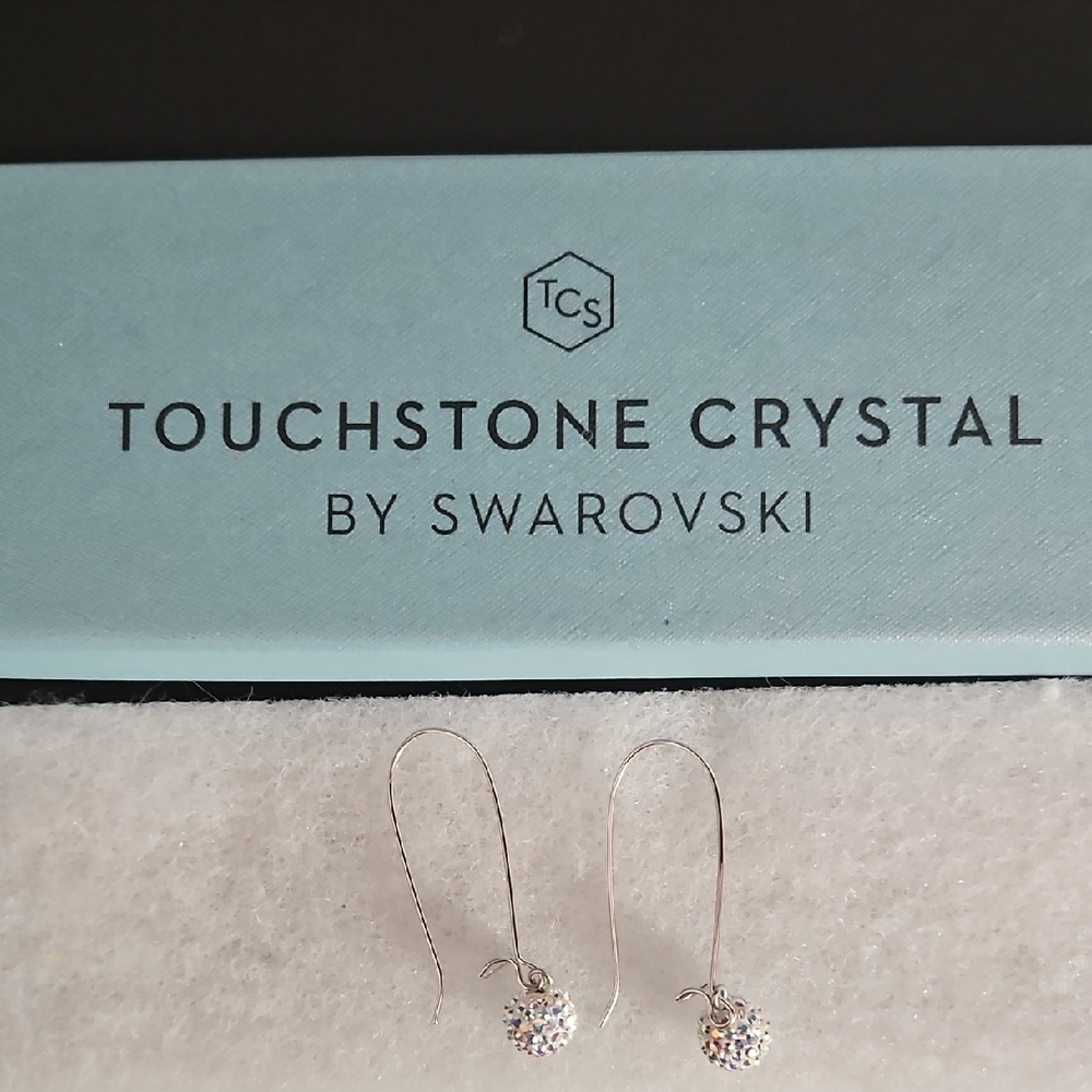 Touchstone Crystal Pave Ball Earrings